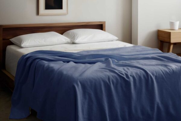 100% Organic Cotton Honeycomb Jacquard Blanket - Image 3