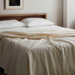 100% Organic Cotton Honeycomb Jacquard Blanket