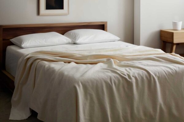 100% Organic Cotton Honeycomb Jacquard Blanket