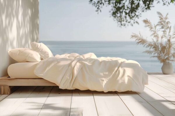 100% Organic Cotton Percale Duvet Cover Set - Image 5