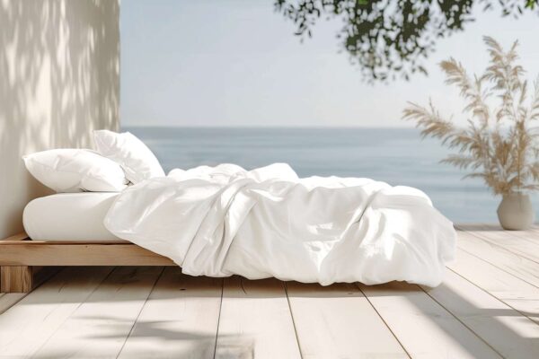100% Organic Cotton Percale Duvet Cover Set - Image 2